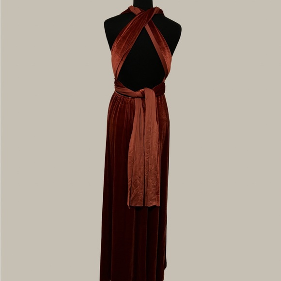 NEW Infinity  /Long Rust Dress/ Convertible Dress / Infinity/ Multiway Dress/ - Picture 5 of 7